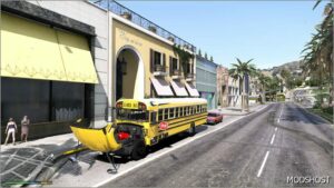 GTA 5 Vehicle Mod: 2019 Blue Bird Vision School Bus Add-On | ELS (Image #3)