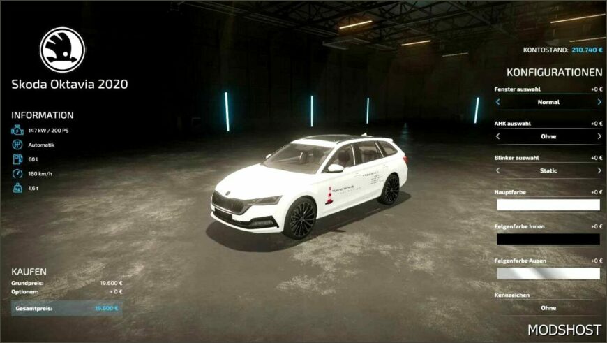 FS22 Car Mod: Skoda Octavia 2020 (Featured)