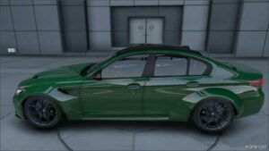 GTA 5 BMW Vehicle Mod: M5CS Widebody KIT Black Edition (Image #3)