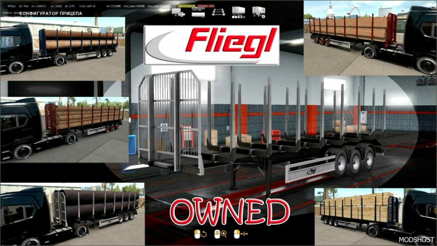 ETS2 Fliegl Mod: Ownable LOG Trailer Fliegl V1.0.16 (Featured)