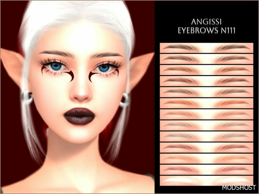 Sims 4 Eyebrows Hair Mod: N111 (Featured)