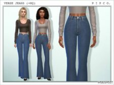 Sims 4 Elder Clothes Mod: Verse Jeans (Flared). (Featured)