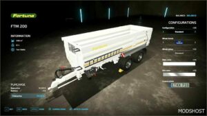 FS22 Fortuna Trailer Mod: FTM 200 V1.2 (Image #3)