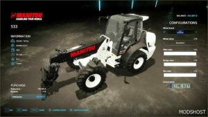 FS22 Manitou Forklift Mod: 533 (Image #2)