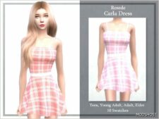 Sims 4 Everyday Clothes Mod: Carla Dress (Image #2)