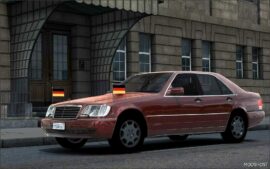 ETS2 Mercedes-Benz Car Mod: W140 S-Class S600 V1.5 1.51 (Featured)