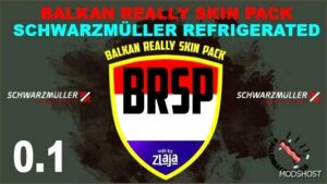 ETS2 Mod: Brsp Balkan Really Skin Pack for Schwarzmüller Refrigerated (Featured)