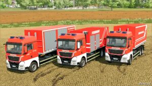 FS22 MAN Vehicle Mod: TGX HKL Fire Truck & Containers (Image #3)