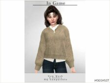 Sims 4 Adult Clothes Mod: Shirt and Sweater T-678 (Featured)