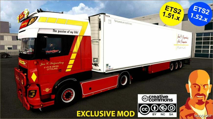 ETS2 DAF Truck Mod: XF106 Janc C. Swijnenburg + Schmitz SKO Trailer 1.52 (Featured)