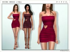 Sims 4 Female Clothes Mod: Micro Dress. (Featured)