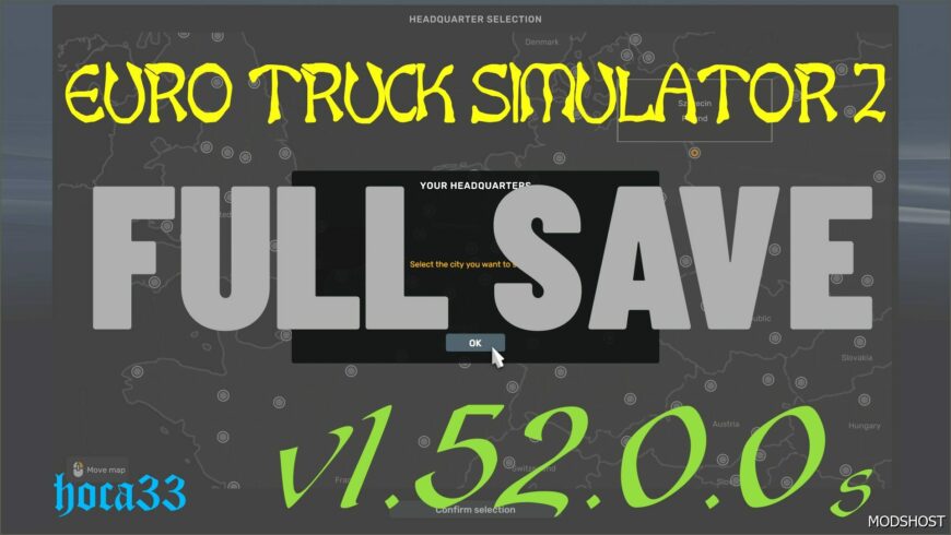 ETS2 TruckersMP Mod: ETS 2 Save Game (Profile) v1.52.0.0s 1.52 (Featured)