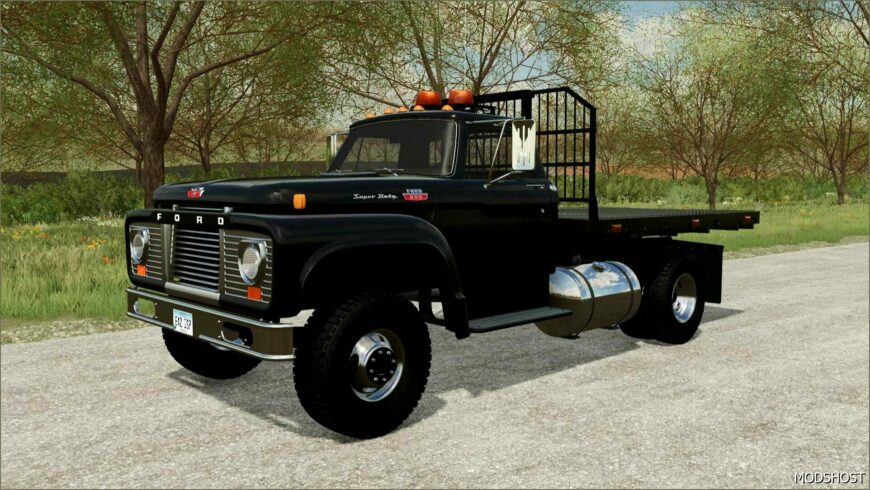 FS22 Ford Vehicle Mod: 1964 Ford T850 Flatbed Plow V1.1 (Featured)