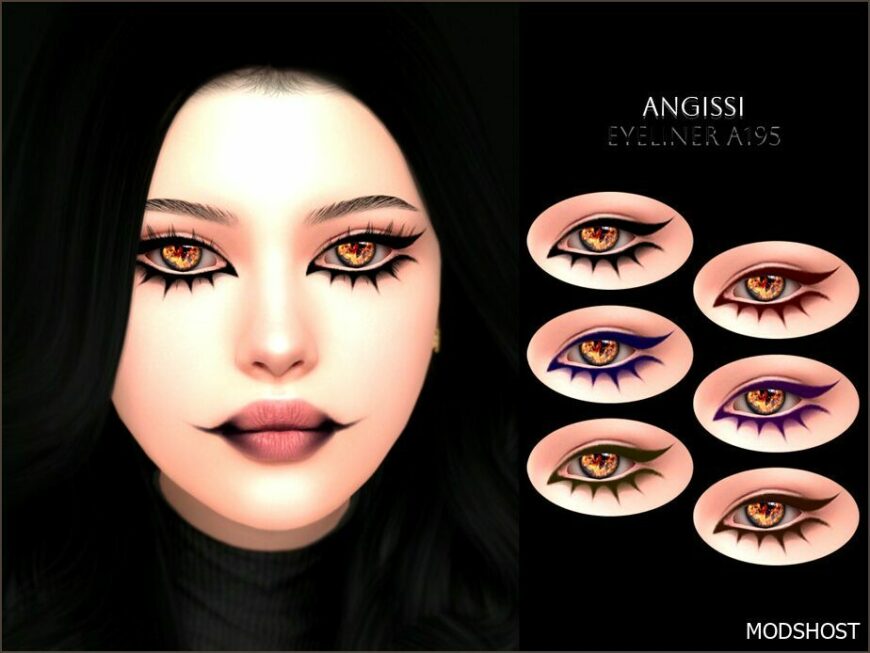 Sims 4 Female Makeup Mod: Eyeliner A195 (Featured)