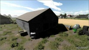 FS22 Placeable Mod: Cowshed with Garage (Image #2)