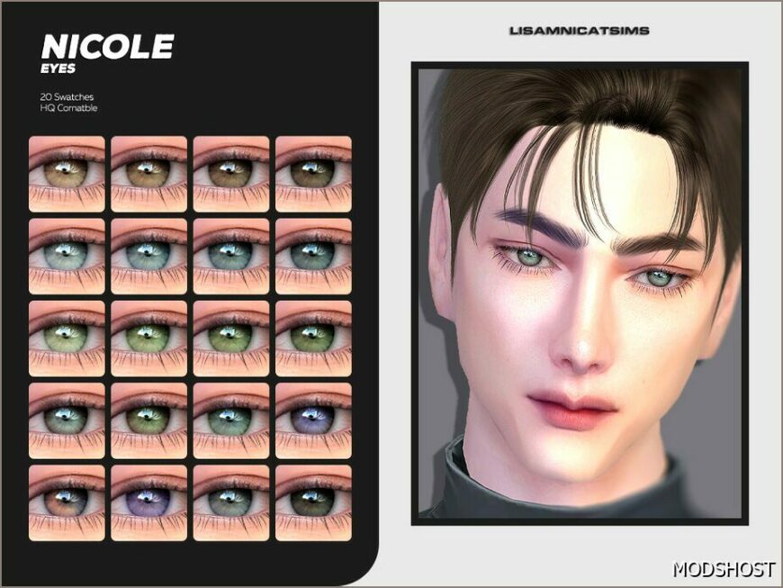 Sims 4 Male Mod: Nicole Eyes (Featured)