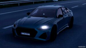 ETS2 Audi Car Mod: RS6 Sedan C8 2023 V1.2 1.52 (Image #3)