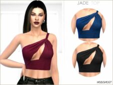 Sims 4 Elder Clothes Mod: Jade TOP (Featured)