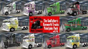 ATS Kenworth Mod: The Godfather’s Kenworth Trucks Skins Pack V2.4 (Featured)