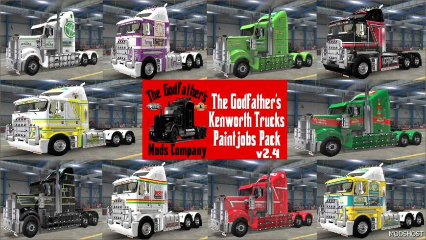 ATS Kenworth Mod: The Godfather’s Kenworth Trucks Skins Pack V2.4 (Featured)