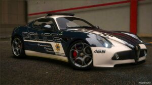 GTA 5 Alfa Romeo Vehicle Mod: Nfshp: 2007 Alfa Romeo 8C Competizione Scpd Add-On | NON ELS | Sounds | Template (Featured)