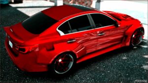 GTA 5 Vehicle Mod: 2023 Infinity Q50 Red Sport Widebody Tuned 800HP GTR Nismo Swap (Image #4)