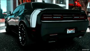 GTA 5 Dodge Vehicle Mod: Custom 2023 Dodge Challenger 1000HP Hellcat Redeye Black Ghost Edition on Forgiato Sincros (Image #3)