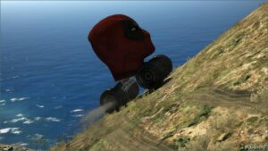 GTA 5 Vehicle Mod: Deadpool Head Monster Truck Add-On (Image #5)