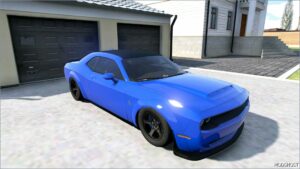 GTA 5 Dodge Vehicle Mod: 2018 Dodge Hallenger SRT Hellcat Videodrivers RGB Lignts (Featured)