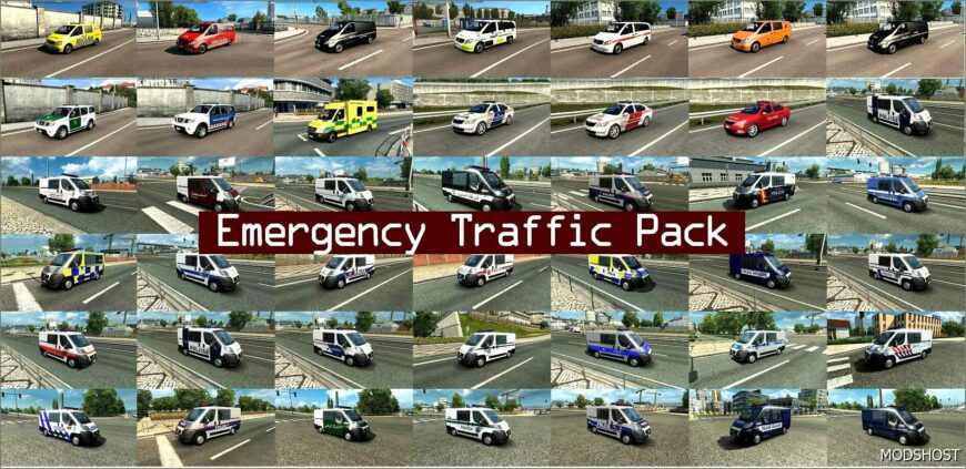 ETS2 Mod: Emergency Traffic Pack V1.2.10 (Featured)