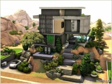 Sims 4 House Mod: Modern Hillside 2 (Image #4)