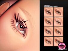 Sims 4 Female Makeup Mod: 2D Eyelashes N141 (Featured)