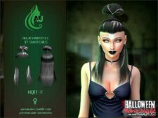 Sims 4 Female Mod: Ouija – Hairstyle (Halloween 2024) (Featured)