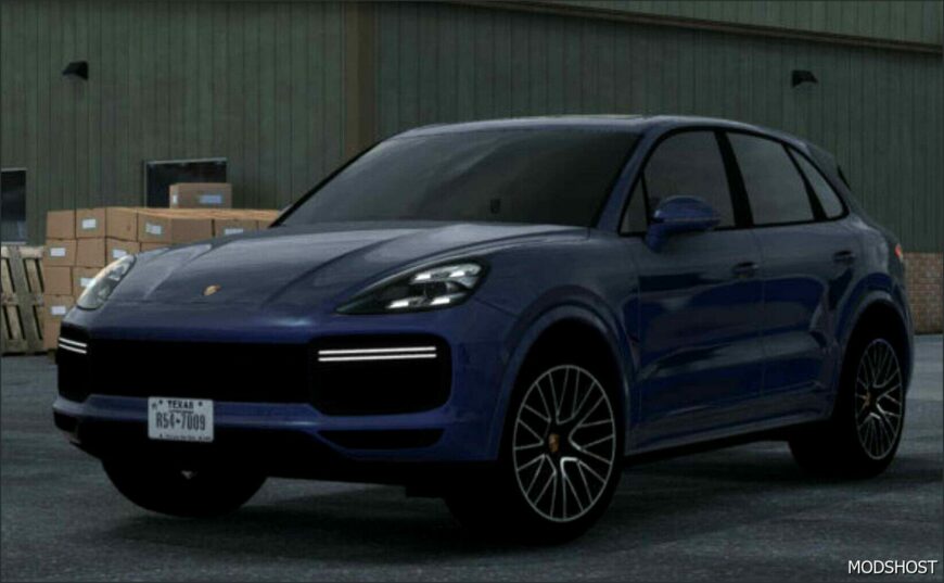 ATS Porsche Car Mod: Cayenne Turbo 2022 E3 V1.4 1.52 (Featured)