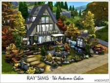 Sims 4 House Mod: The Autumn Cabin (Featured)