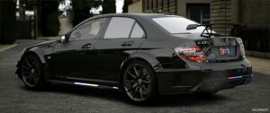 GTA 5 Police Vehicle Mod: Mercedes-Amg C63 Sedan Black Series Police Modern Lights (Image #2)