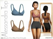 Sims 4 Female Clothes Mod: Alessandra TOP – ACN 511 (Featured)