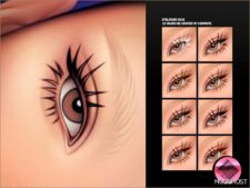 Sims 4 Female Makeup Mod: 2D Eyelashes N142 (Featured)