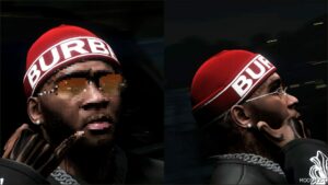 GTA 5 Player Mod: Iayze Burberry Beanies for Franklin (Image #4)