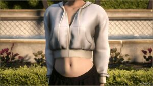 GTA 5 Player Mod: Cropped Zip-Up Hoodie for MP Female (Image #2)