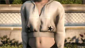 GTA 5 Player Mod: Cropped Zip-Up Hoodie for MP Female (Image #4)