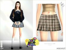 Sims 4 Bottoms Clothes Mod: Plaid Pleated Skirt (Featured)