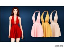 Sims 4 Female Clothes Mod: Bold Open Back Dress (Featured)