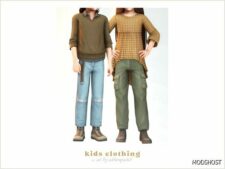 Sims 4 Teen Clothes Mod: 📑 Riley Leather Trousers (Updated) (Image #2)