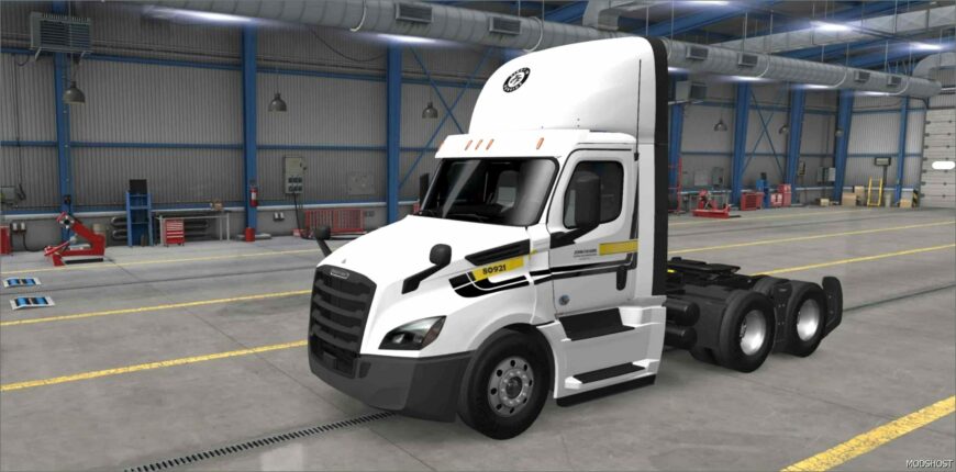 ATS Freightliner Mod: John Fayard Cascadia DAY CAB Skin 1.51 (Featured)