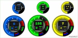 BeamNG Mod: Custom Tachometers and Boost Gauges V3.0.6 0.33 (Image #2)