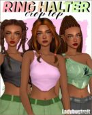 Sims 4 Female Clothes Mod: Ring Halter Crop TOP (Featured)