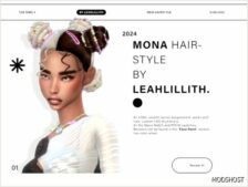 Sims 4 Female Mod: Mona Hairstyle + Accessories (Featured)