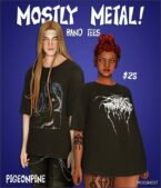 Sims 4 Female Clothes Mod: Mostly Metal Band Tees (Featured)