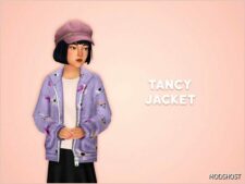 Sims 4 Female Clothes Mod: Whirliko – Tancy Jacket (Featured)